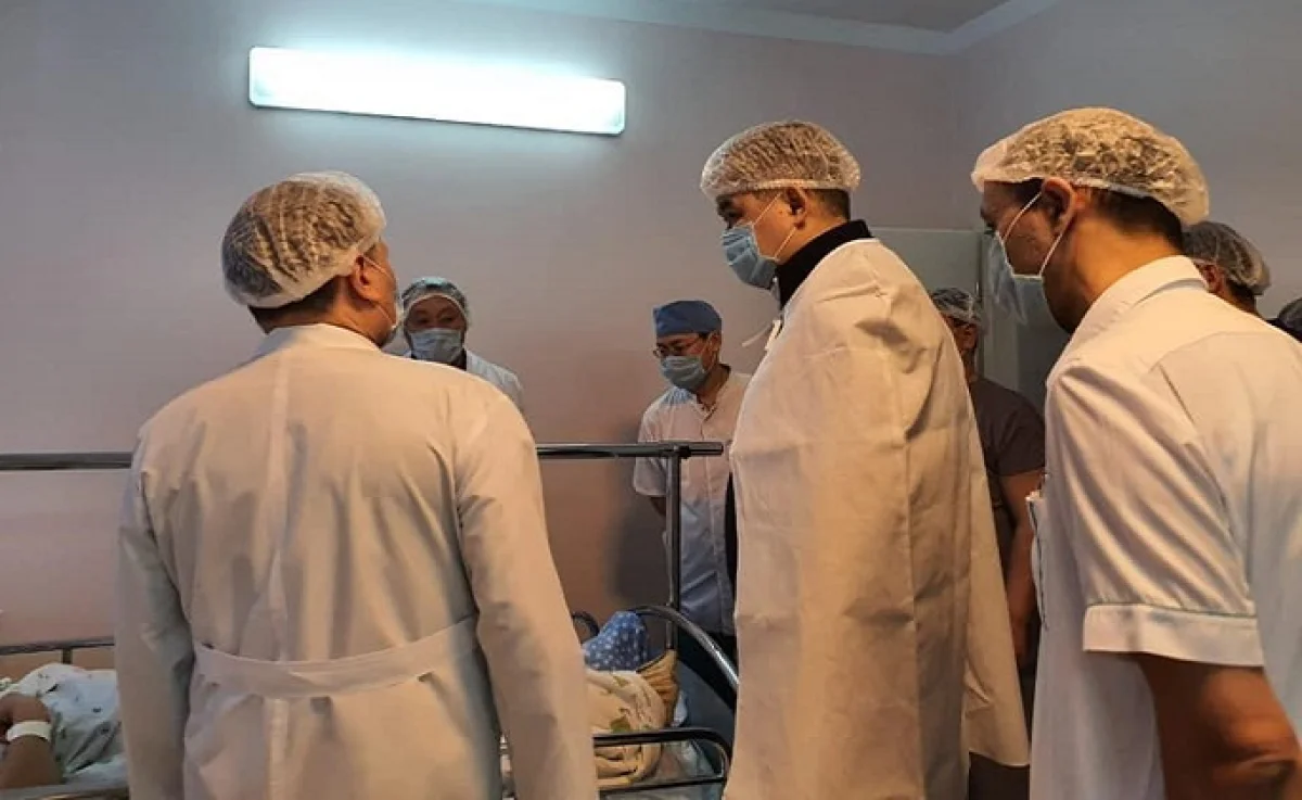 Министр ұшақ апатынан зардап шеккен әйелдің жағдайын білді