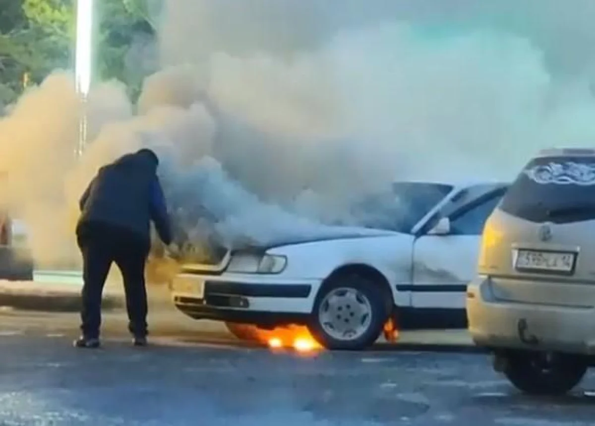 Павлодарда автокөлік өртенді