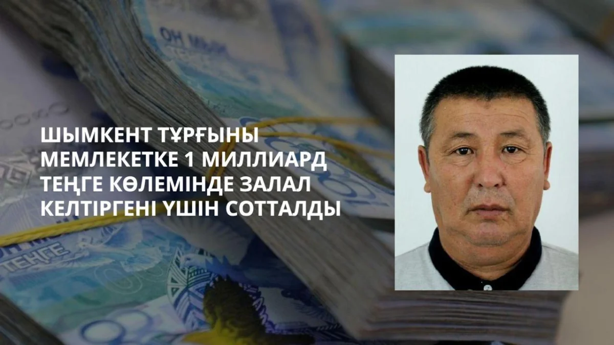 Шымкент тұрғыны мемлекетке 1 миллиард теңге көлемінде залал келтірді