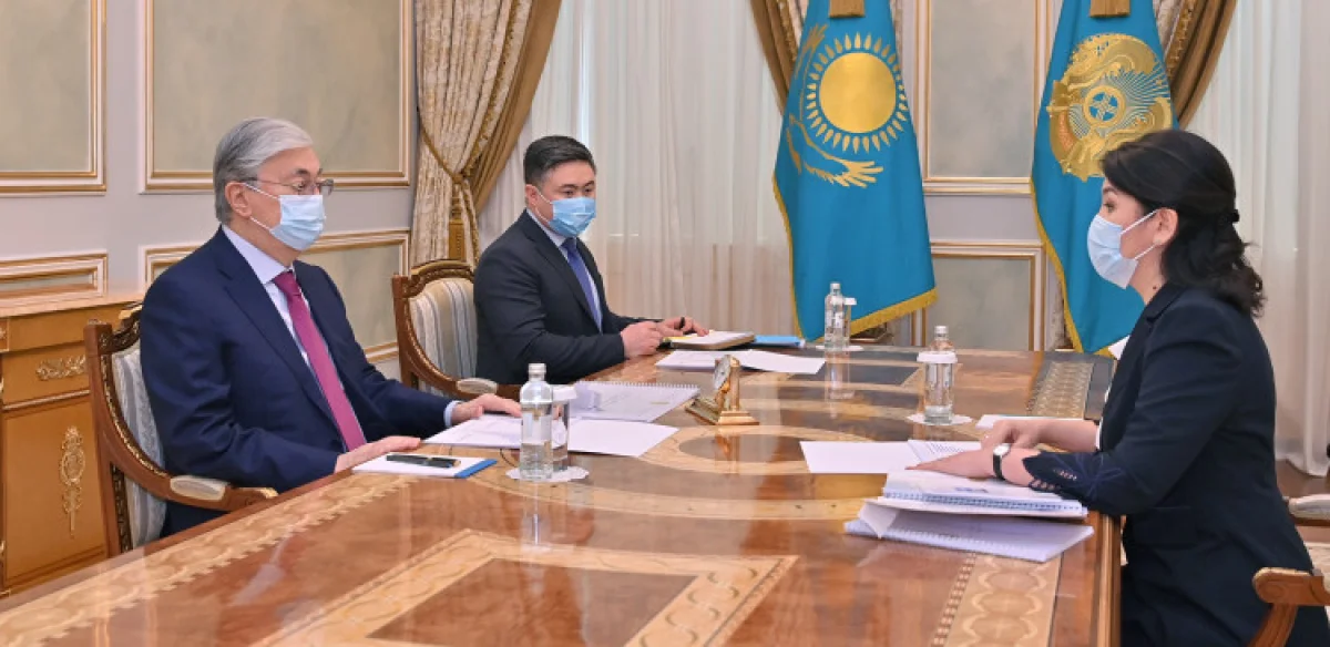 «Балалардың денсаулығына көп көңіл бөлінеді»: Ажар Ғиният Президентке есеп берді