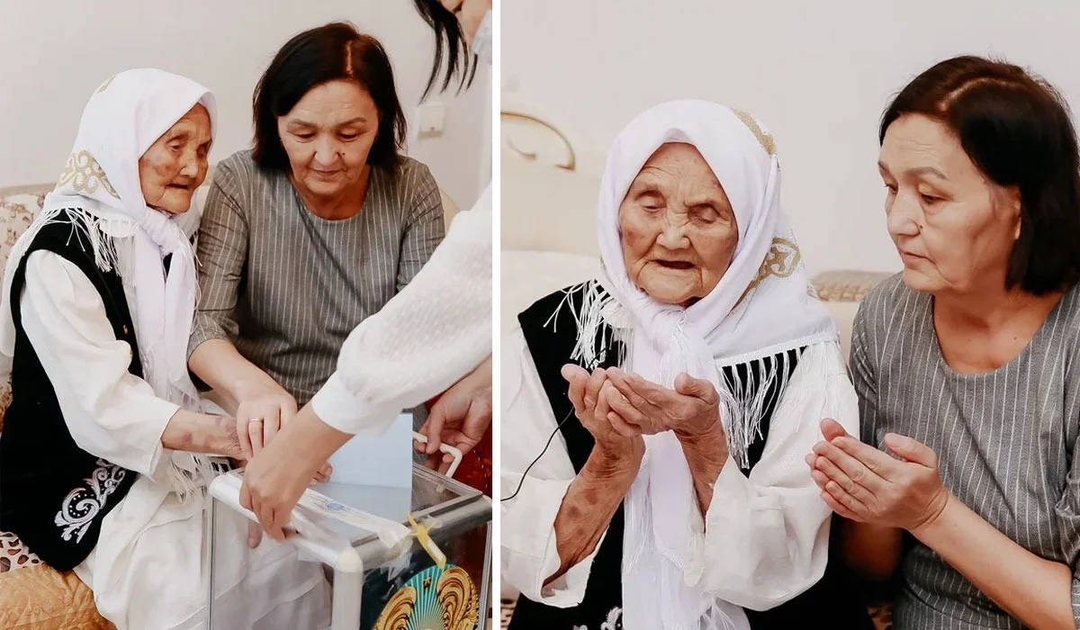 Атырауда 104 жасқа келген әже дауыс берді