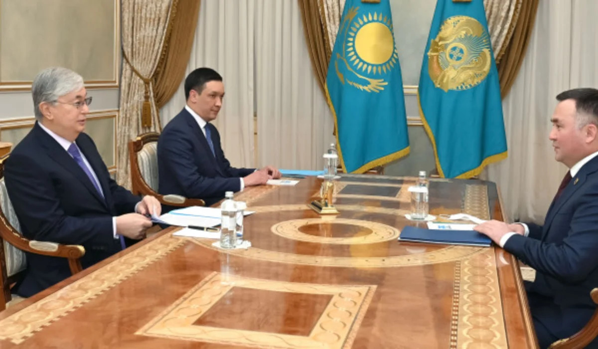 Президент жаңадан сайланған Жоғарғы Сот төрағасы Асламбек Мерғалиевті қабылдады