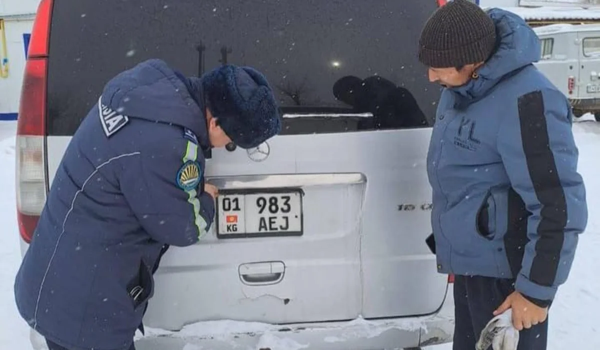 Ақтөбе облысында жалған көлік нөмірімен жүрген шетелдік азамат ұсталды