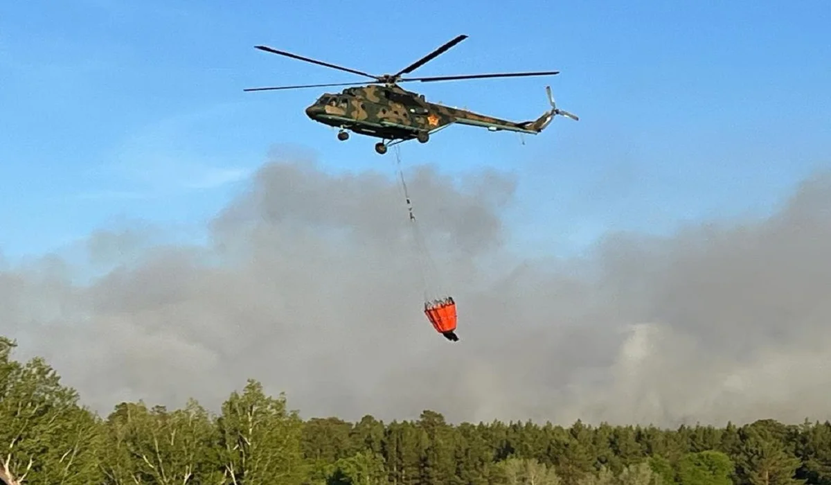 Абай облысындағы өртті сөндіруге 10 тікұшақ жұмылдырылды