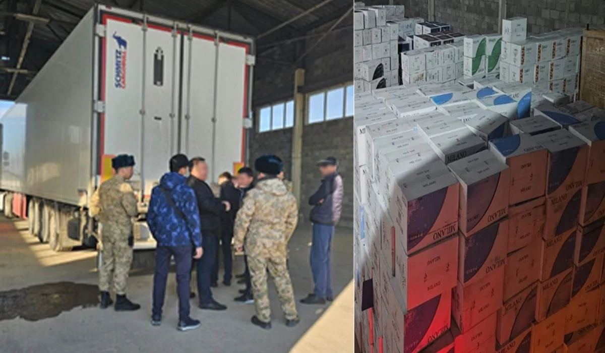 Жамбыл облысында шекарадан 1 млрд теңгенің темекі өнімдерін өткізбек болғандар ұсталды
