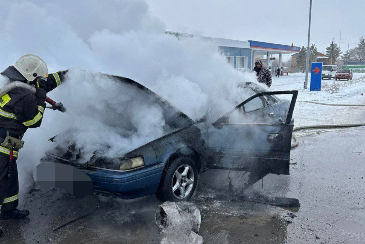 Павлодарда өнеркәсіптік аймақта автокөлік өртенді