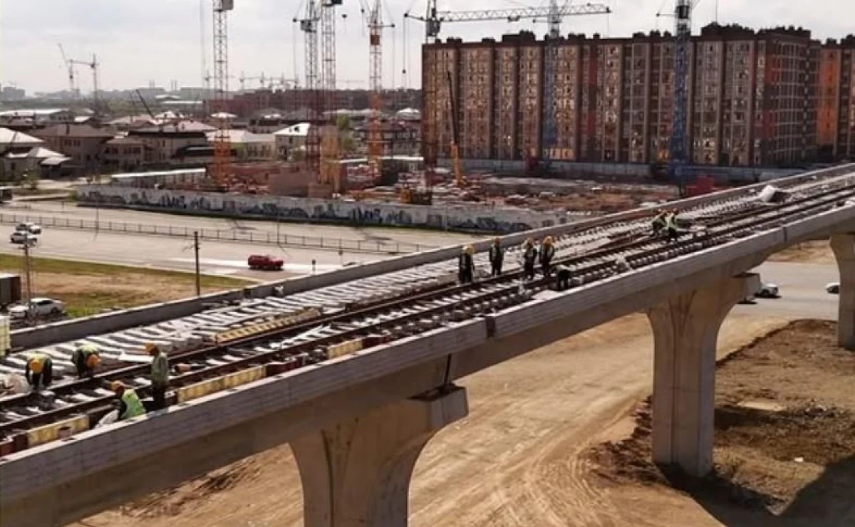 Астанада LRT рельсінің 5,6 шақырымы төселді