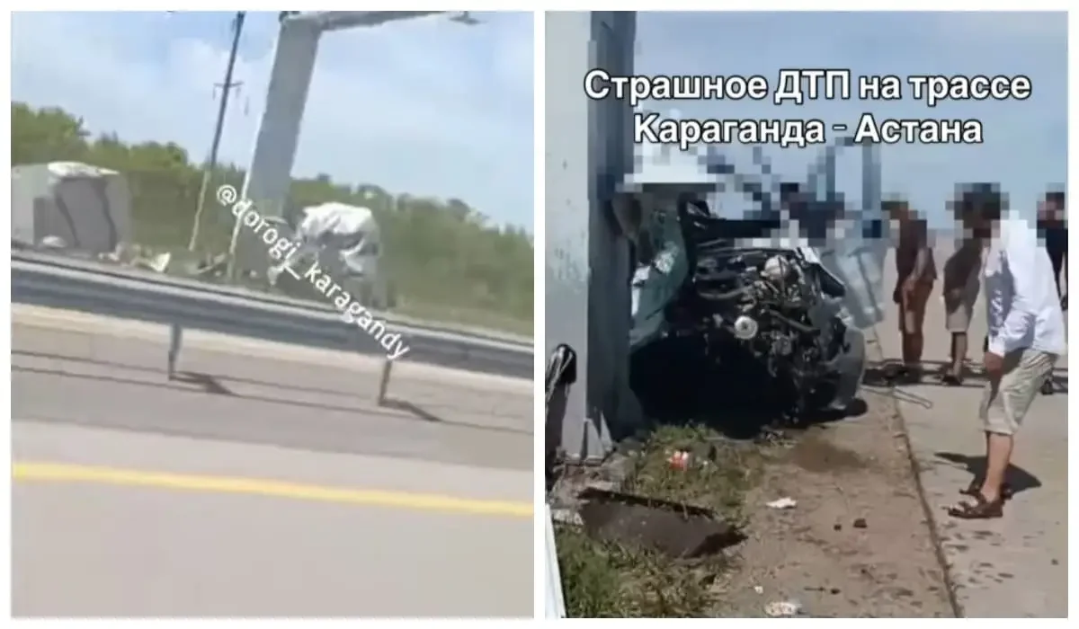 Жүргізуші тіл тартпай кеткен: Қарағанды облысында жантүршігерлік жол апаты болды