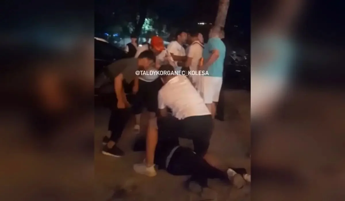 «Балама тиіспеңдерші»: Алматыда пышақ ұстаған ер адамдардың жанжалы видеоға түсіп қалды