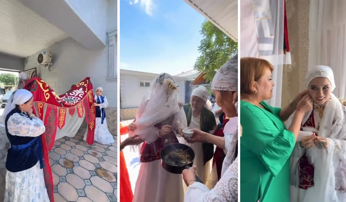 «Отқа май құйып, ақ орамал тақты»: Димаштың қарындасы Сарыағашқа келін болып түсті (ВИДЕО)