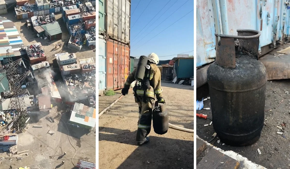 Алматыда барахолкадағы өртті сөндіруге 50-ден астам құтқарушы, дрондар жұмылдырылды