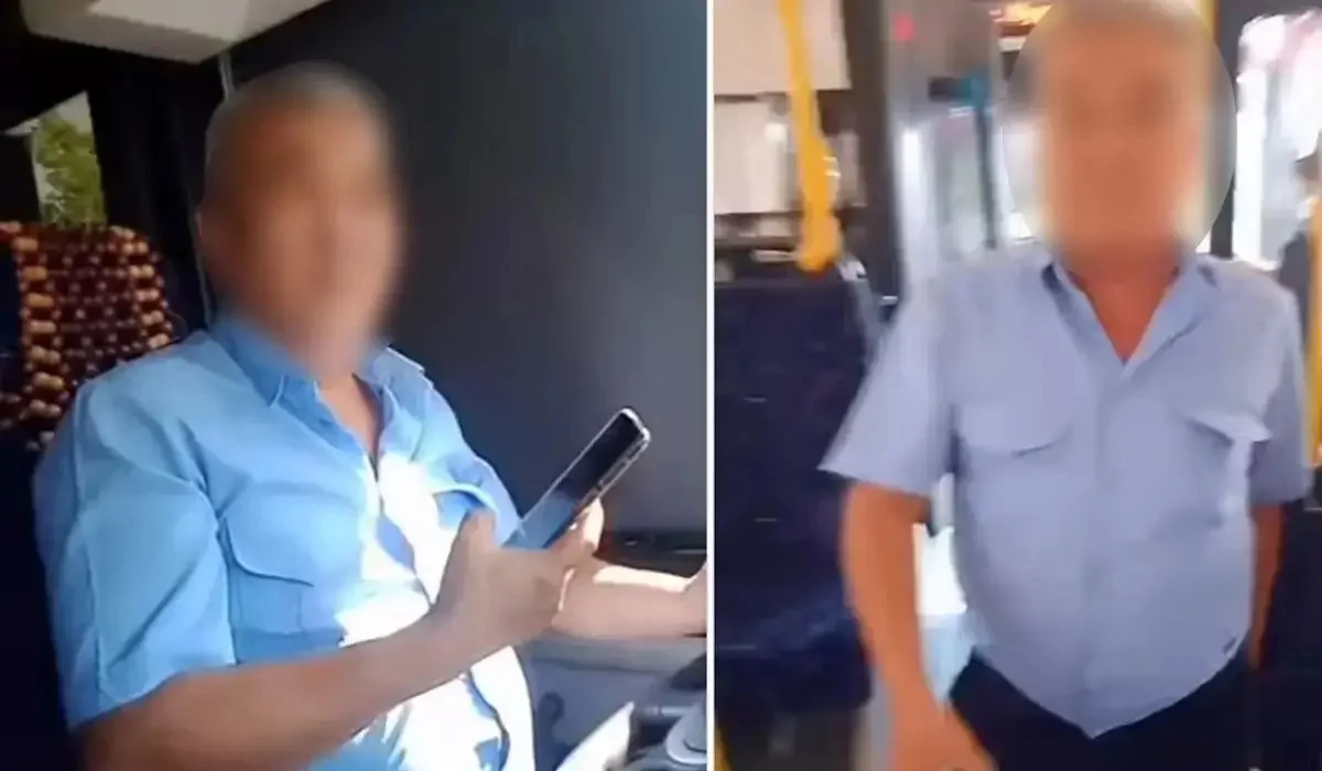 Алматыда жол үстінде телефон шұқылап отырған автобус жүргізушісі жұмысынан қуылды (ВИДЕО)