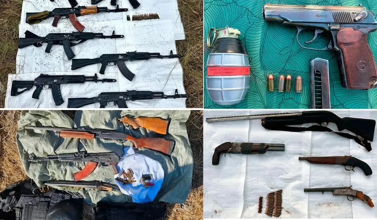 Қаңтар оқиғасында ұрланған қару-жарақ Қазақстанның түрлі өңірлерінен табылды