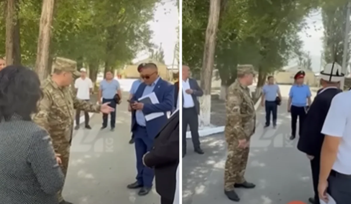Қырғызстан ҰҚК басшысы қол астындағы қызметкерінің телефонын лақтырып жіберді (ВИДЕО)
