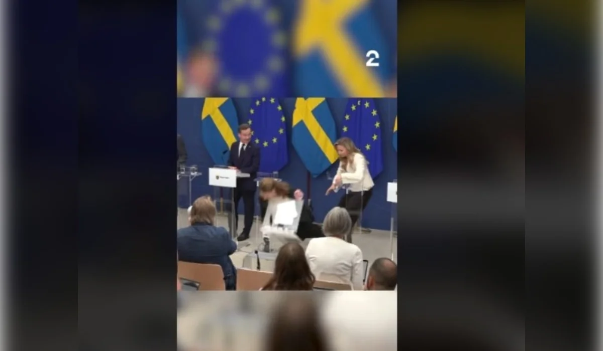 Швецияның жаңа денсаулық сақтау министрі баспасөз мәслихатында талып қалды (ВИДЕО)