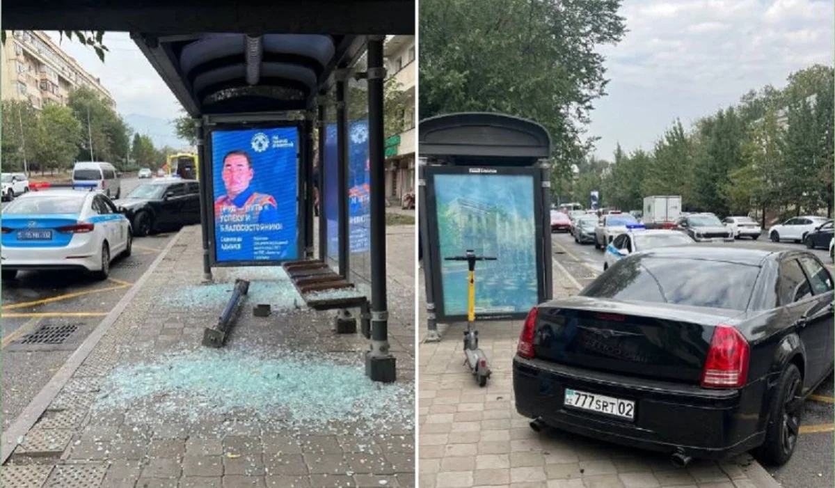 Алматыда жеңіл көлік аялдамаға соғылып, автобус күтіп тұрған бойжеткен зардап шекті