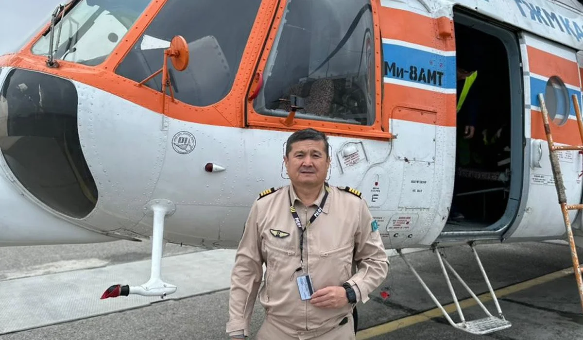 «Жаңа туған сәбилерді ауруханаға жеткіземіз»: ТЖМ ұшқышы Қалдыбек Асанов
