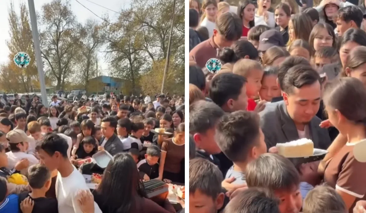 Алматыда тортқа таласқан жұрттың видеосы тарады (ВИДЕО)