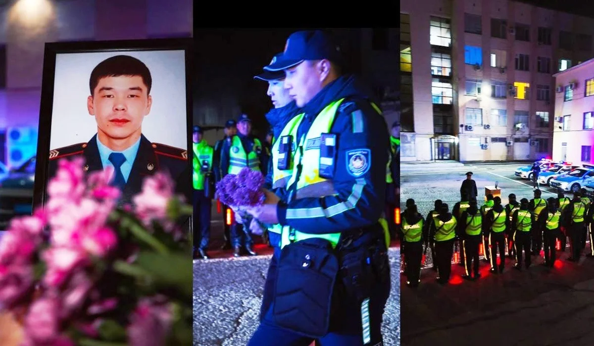 «Батырымыз, ініміз еді»: Атыраудың полициясы ерлікпен қаза тапқан Шалқар Ақымғалиевті еске алды (ВИДЕО)