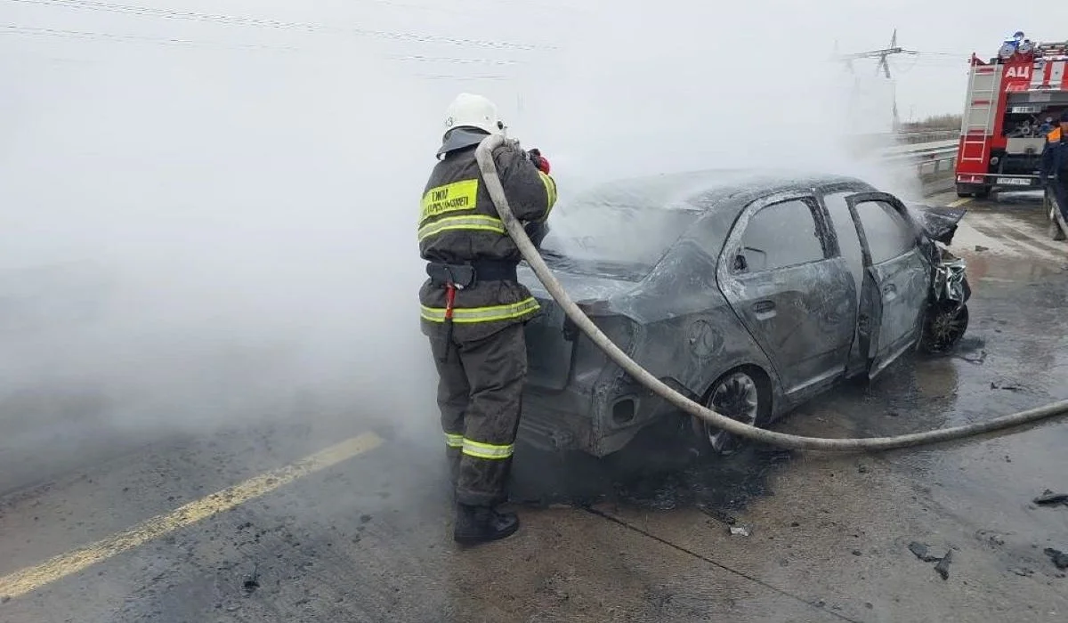 Астана-Павлодар тас жолында автокөлік түгі қалмай өртеніп кетті – зардап шеккендер бар