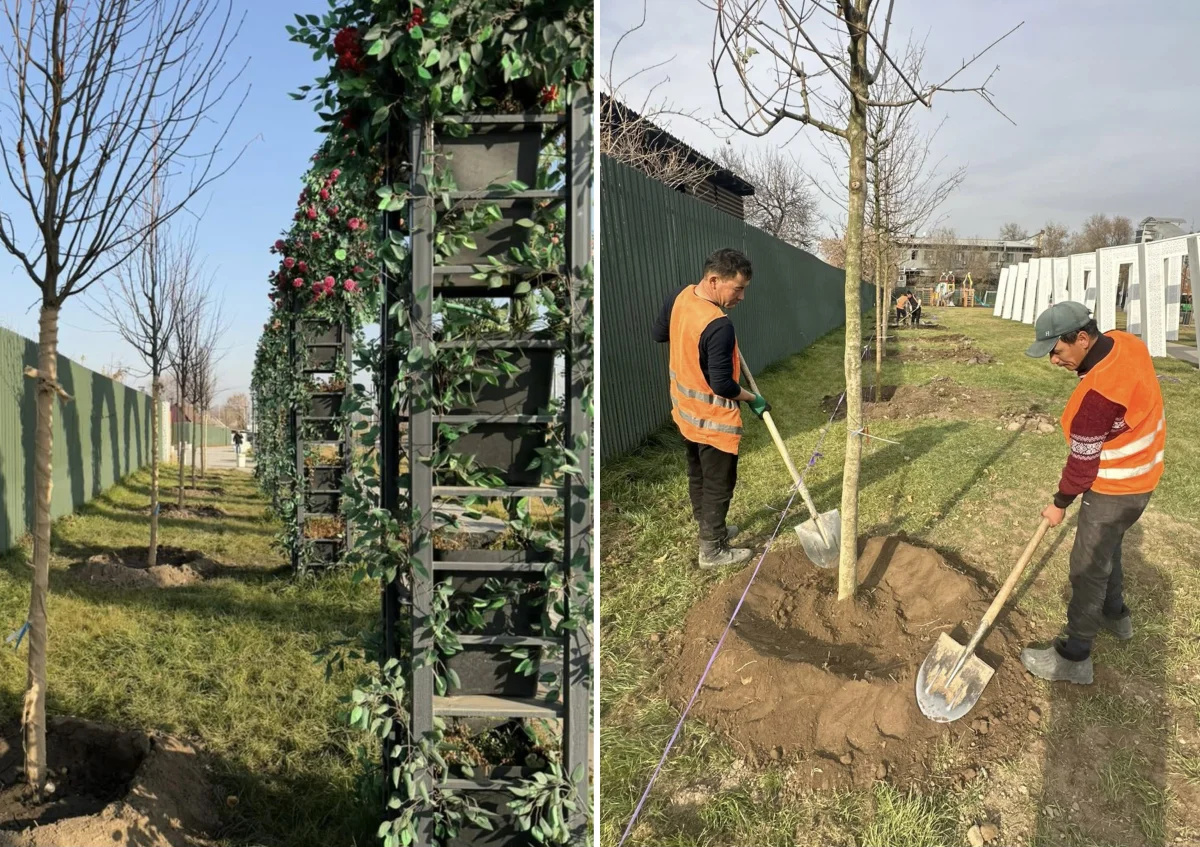 «Таза Қазақстан»: Алматының Жетісу ауданында Сейфуллин–Жансүгіров жолайырығын көгалдандыру жалғасып жатыр