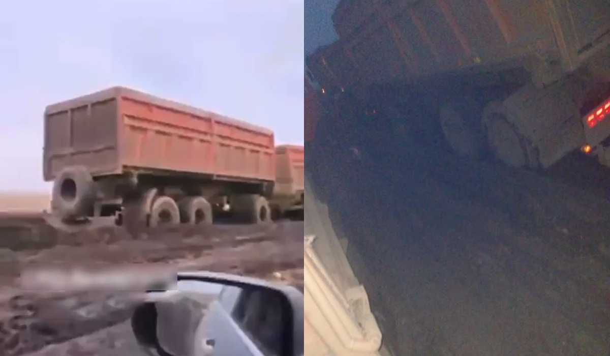 СҚО ауылындағы көліктер қарға емес, батпаққа батып жатыр: әкімдік ертеңнен бастап жолды жөндеуге кіріспек