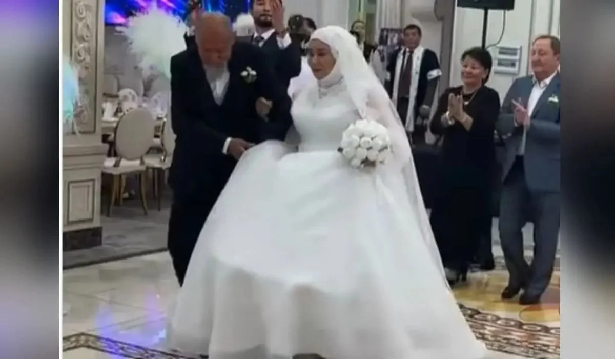 75 жастағы ақсақал «үйлену тойын» өткізіп, жұбайына ақ көйлек кигізді (ВИДЕО)