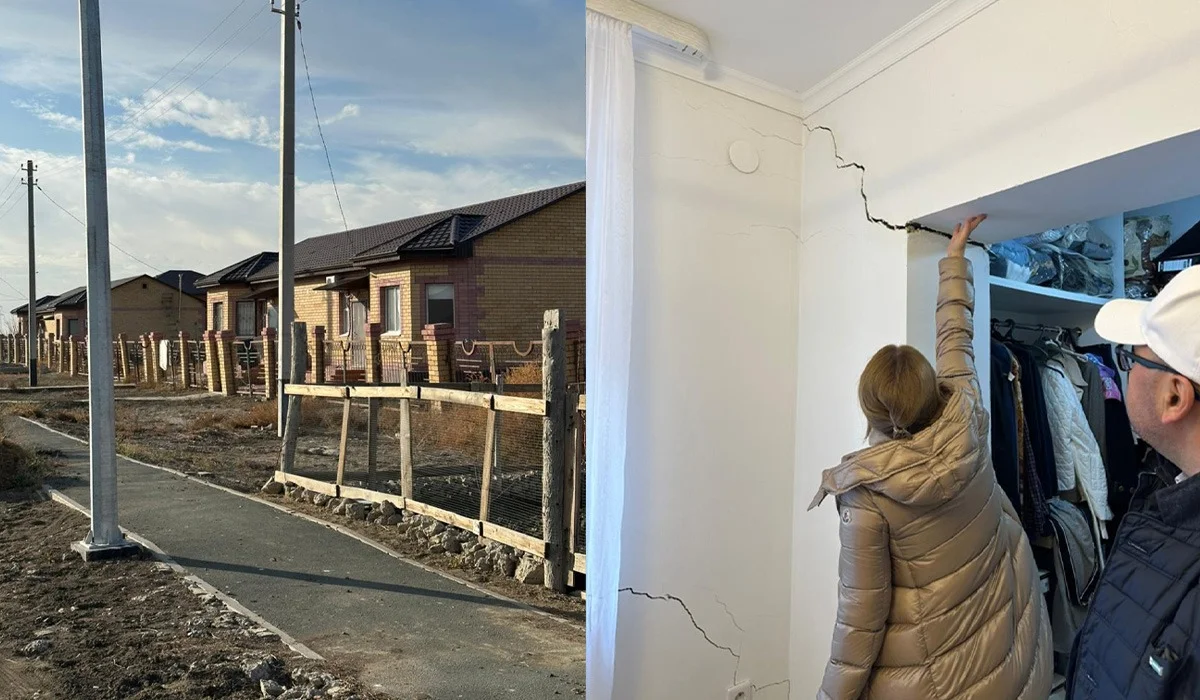 Атырауда мемлекеттік бағдарлама арқылы салынған үйлер қирап қалудың алдында тұр