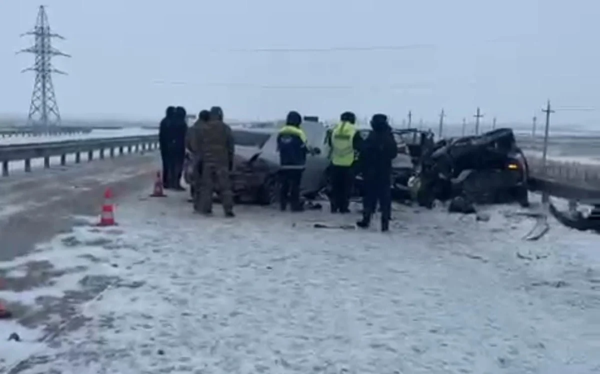 Ақмола облысында жеті көлік соқтығысып, бір адам қаза тапты