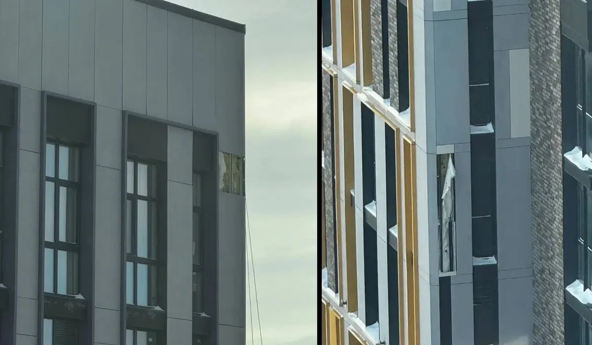 «Орда Инвест» компаниясы салған элиталы үйлердің сырты үгітіліп, құлап жатыр (ВИДЕО)