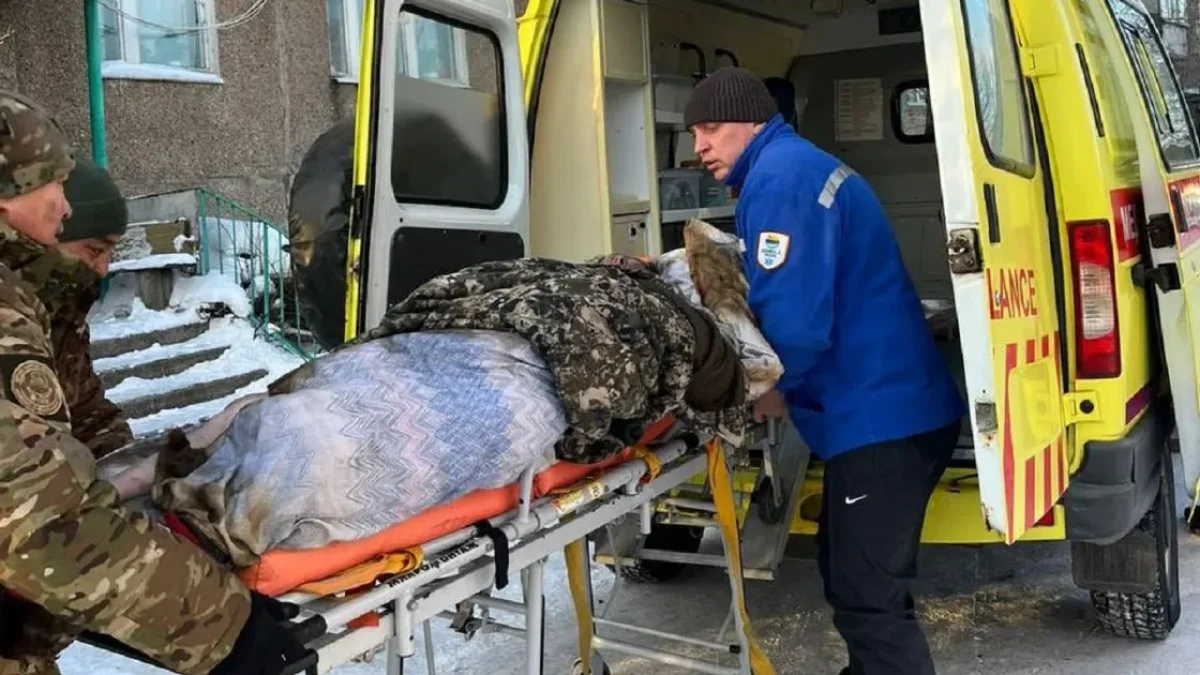 Ақмола облысында құтқарушылар бір адамды өрттен аман алып шықты