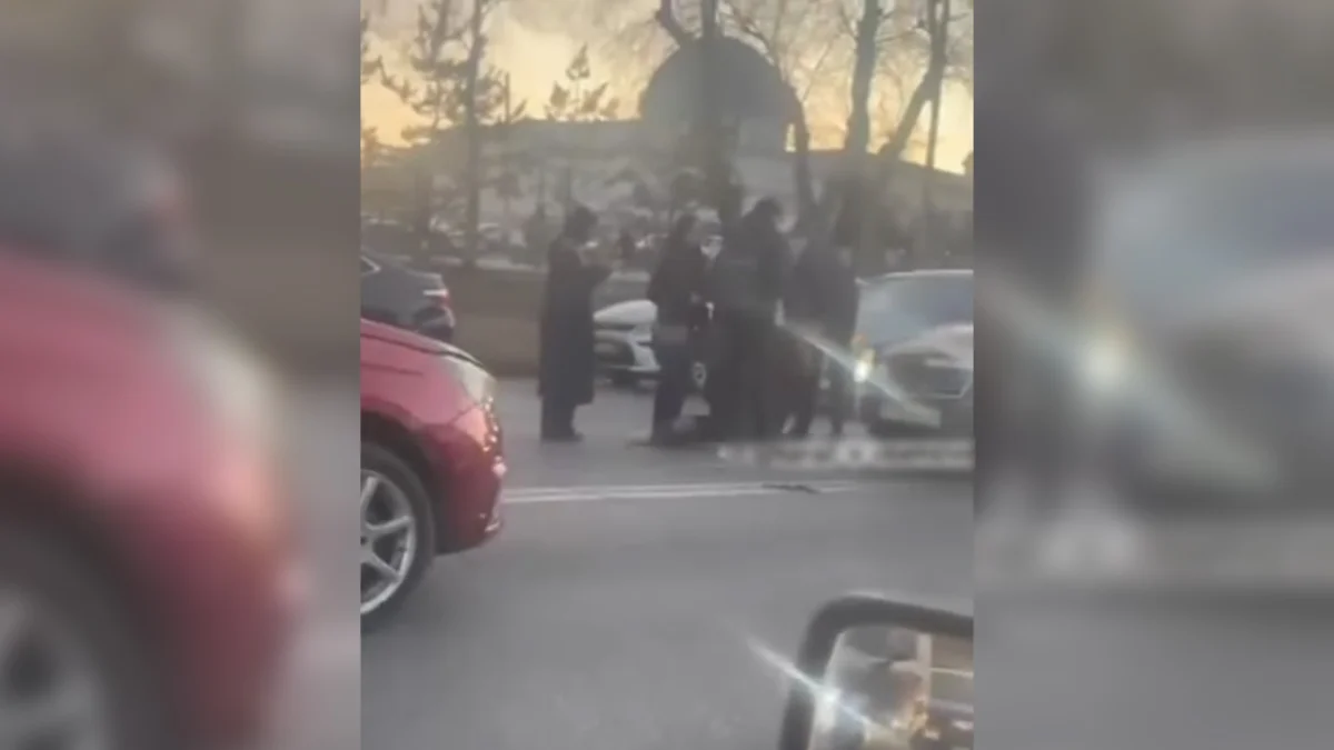 Таразда жаяу жүргіншілер жолынан өткен жасөспірімді көлік қағып кетті (ВИДЕО)