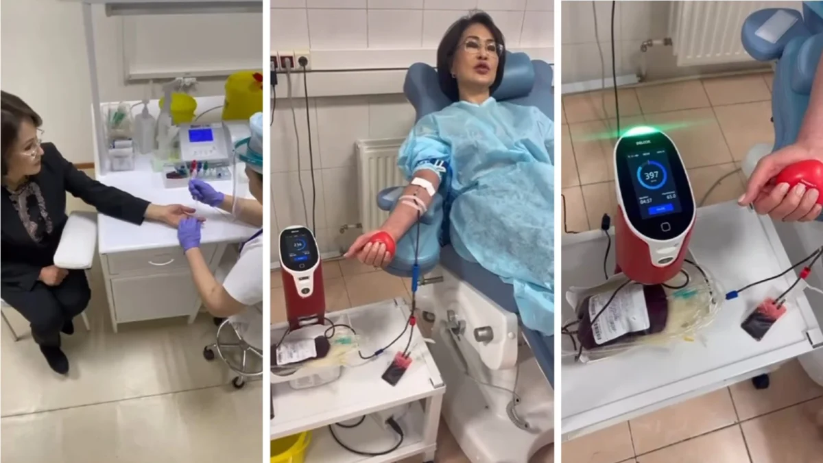 Ақмарал Әлназарова ақпан айына ерекше мәртебе беріп, қан тапсырды (ВИДЕО)