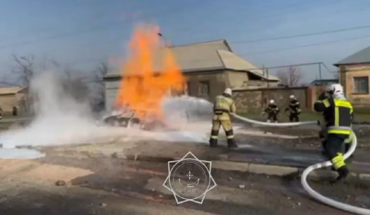 Шымкентте газ құбырынан өрт шықты