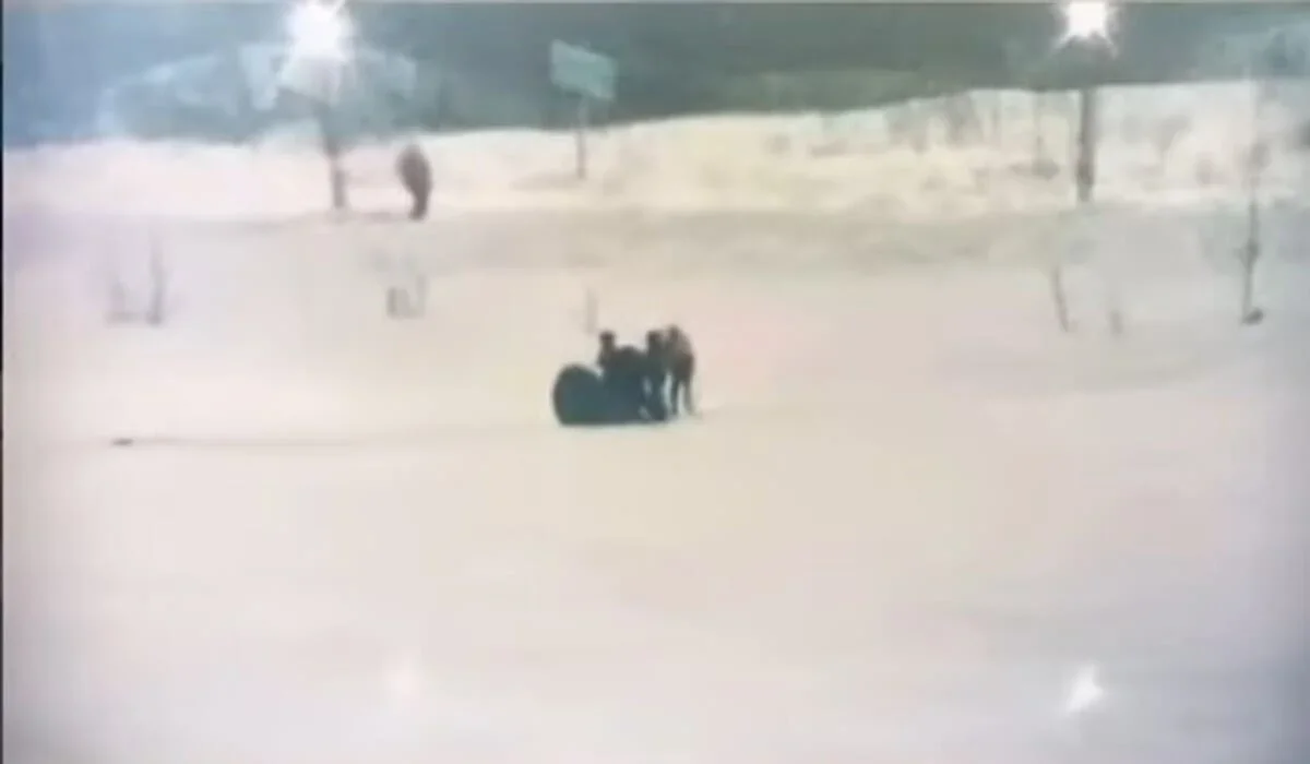 Астанада балықшы мұзды ойыққа қолын тығамын деп шыға алмай қалды (ВИДЕО)