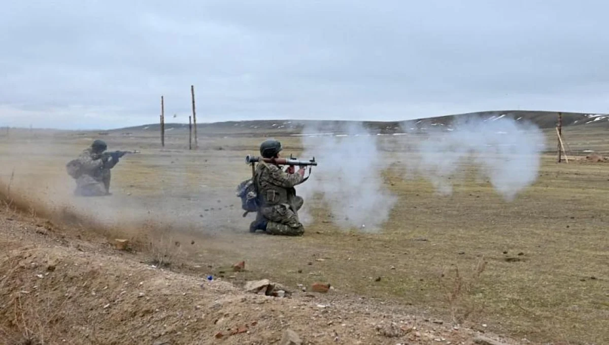 Қонаевтағы полигонда роталық тактикалық оқу-жаттығу кезеңі өтті
