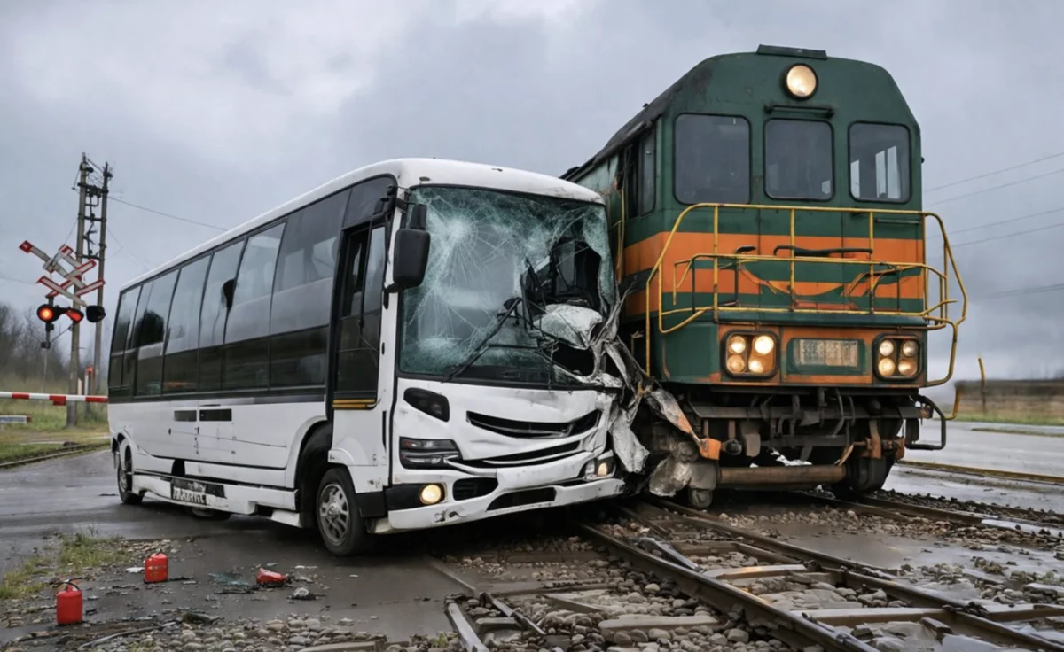 Алматы облысында автобус пойызбен соқтығысты: 6 адам жарақат алды