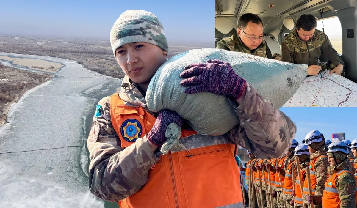 Су тасқыны: ТЖМ Қазақстанның өңір-өңірінде 41 мың қап төсеп, 6 мың бөгет орнатқан