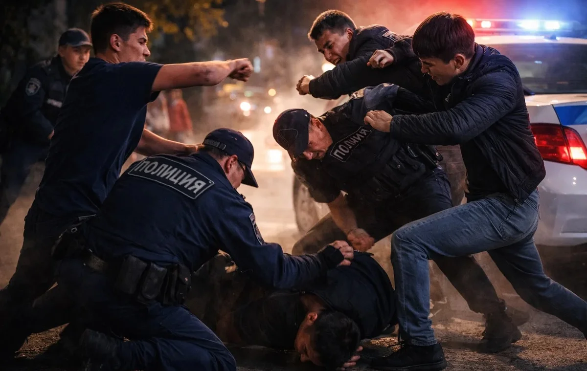 «Көз шарасы мен жағы сынған»: Атырау облысында полицейді аяусыз соққыға жыққандар сотталды