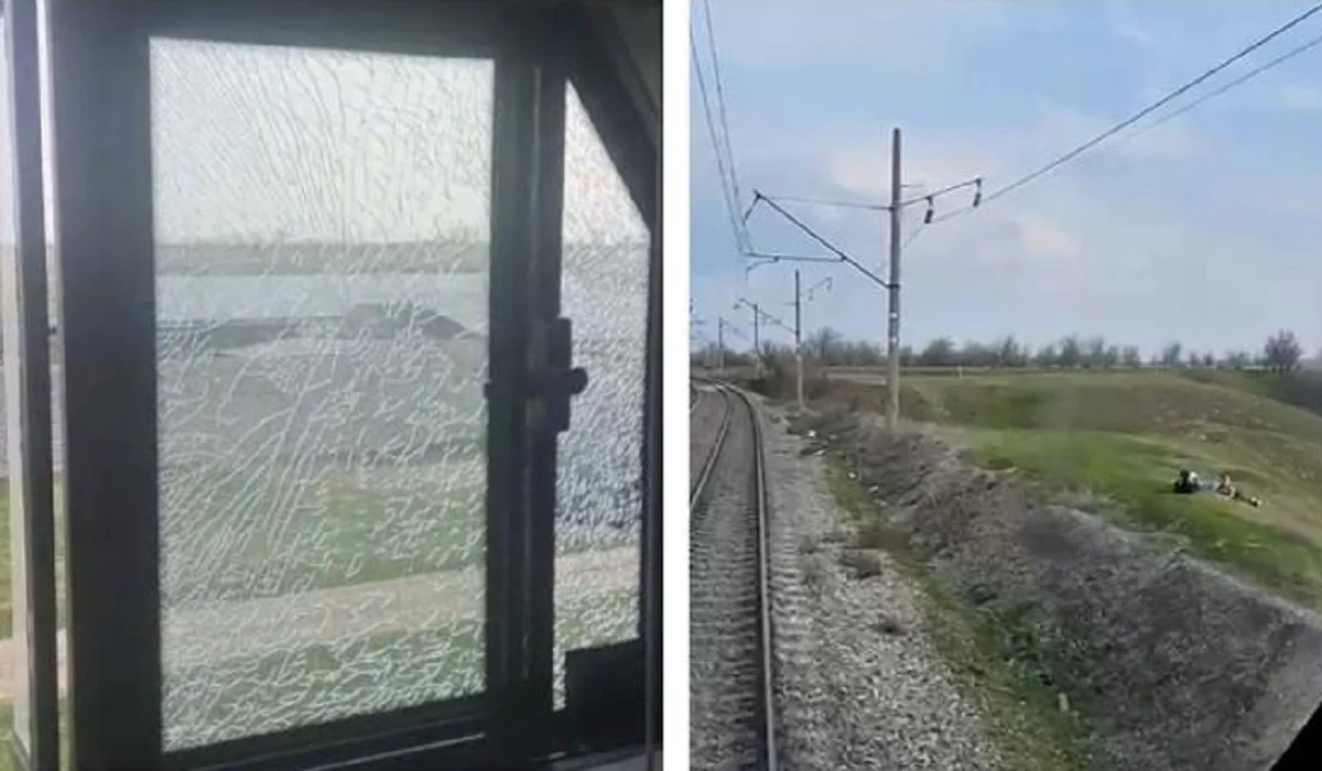 Қазақстанның оңтүстігінде жасөспірімдер пойызға тас лақтырып, терезесін сындырған