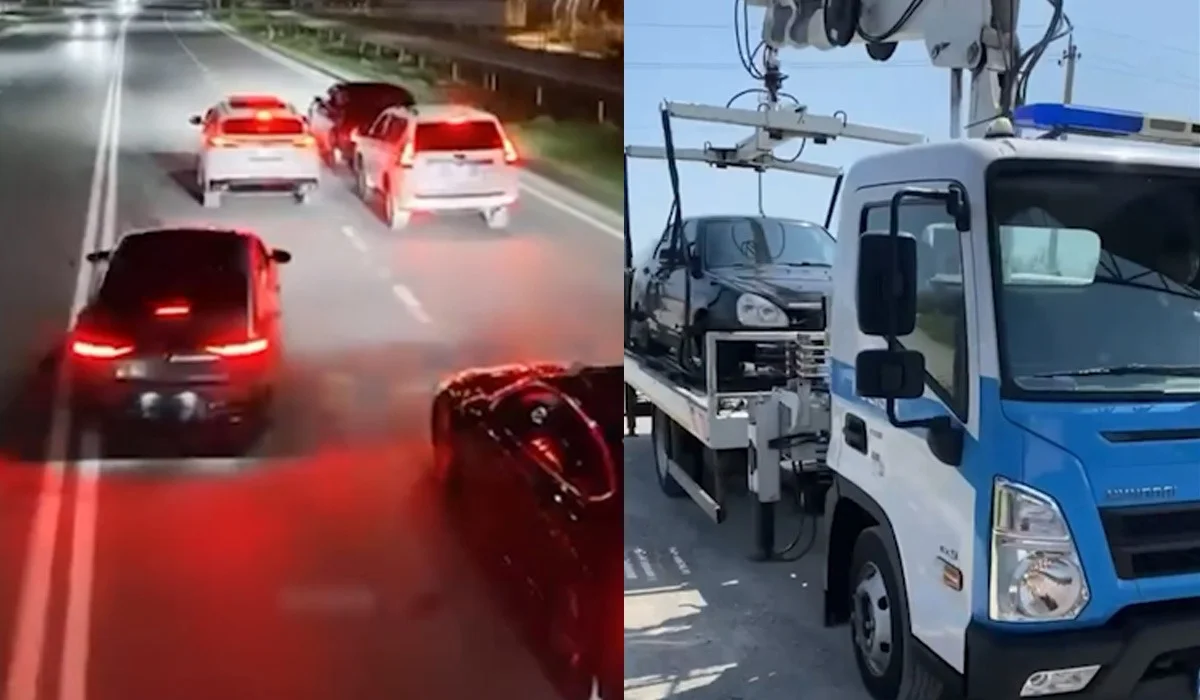 Қарсы жолаққа шығып, «қызыл» түстен өткен: Шымкентте той кортежін өткізгендер көлігінен айырылды (ВИДЕО)