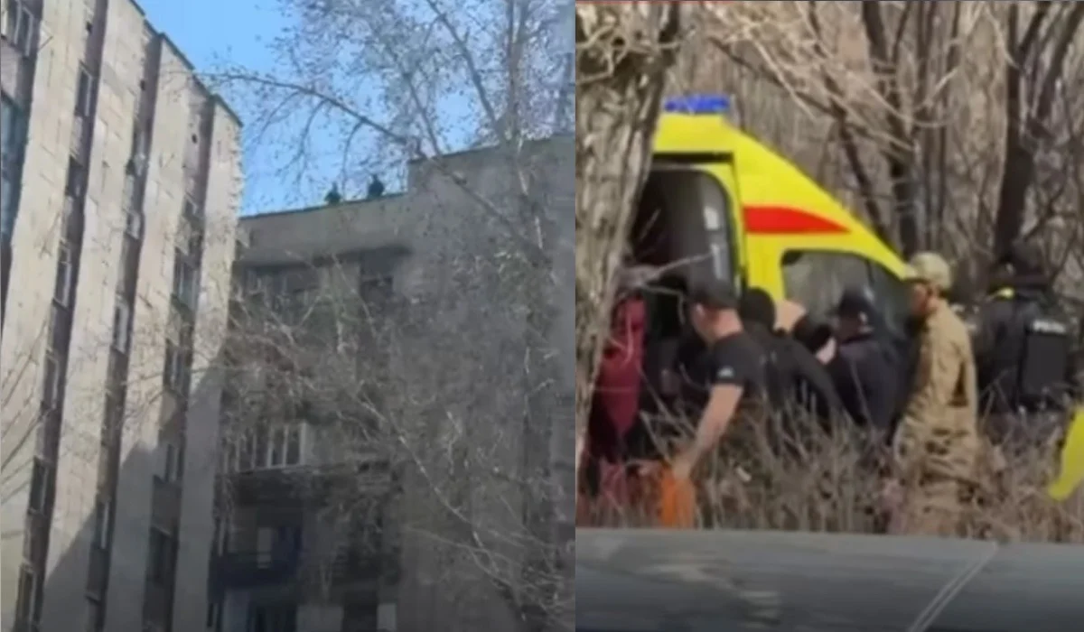 Өскеменде көпқабатты үйдің шатырынан секіргісі келген адамды тұрғындар байқап қалған (ВИДЕО)