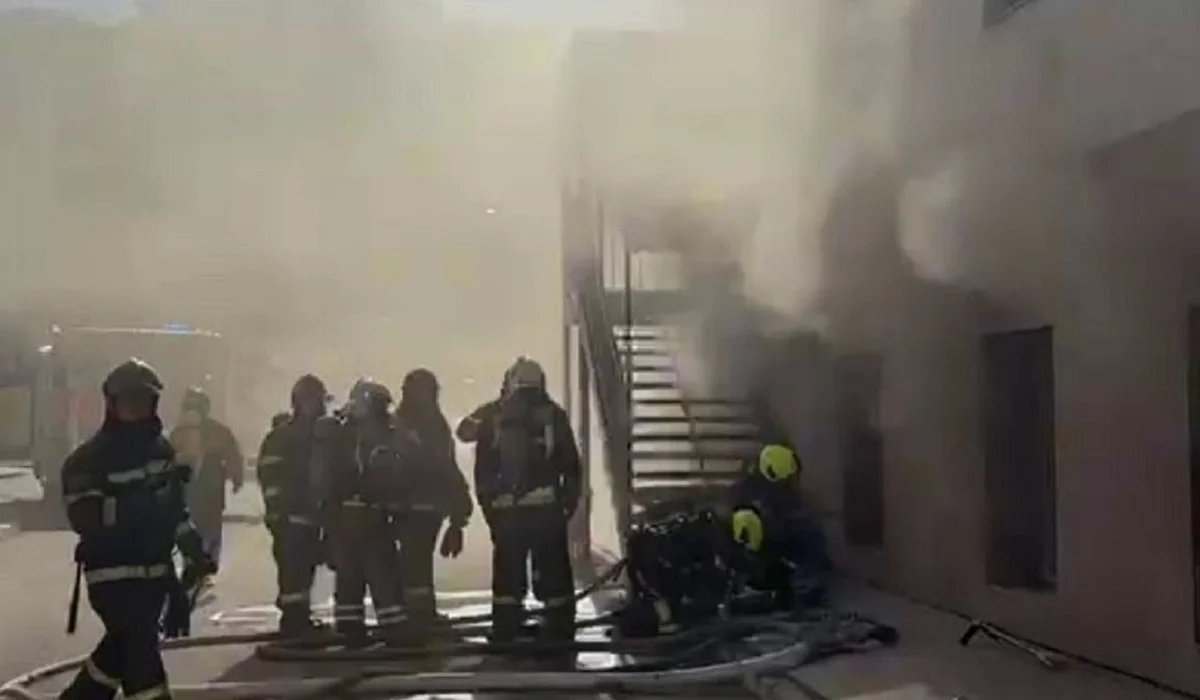 Астанада саунадан өрт шығып, 150 адам эвакуацияланды (ВИДЕО)