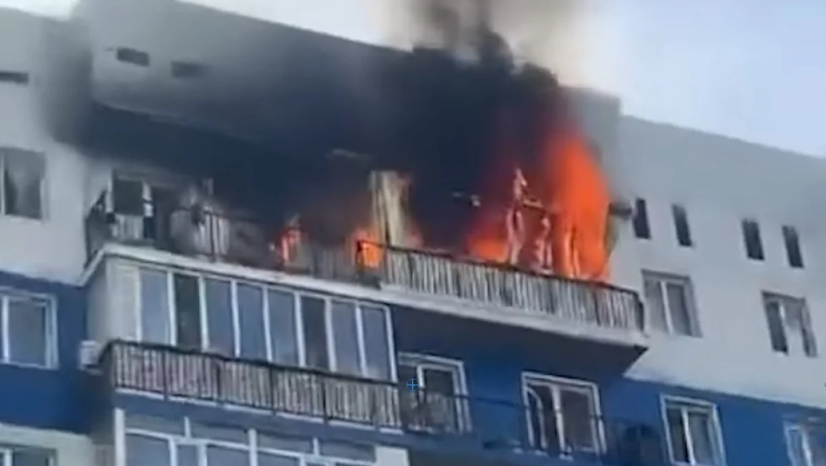 Алматы облысындағы «Асыл Арман» кешенінде пәтер өртеніп кетті (ВИДЕО)