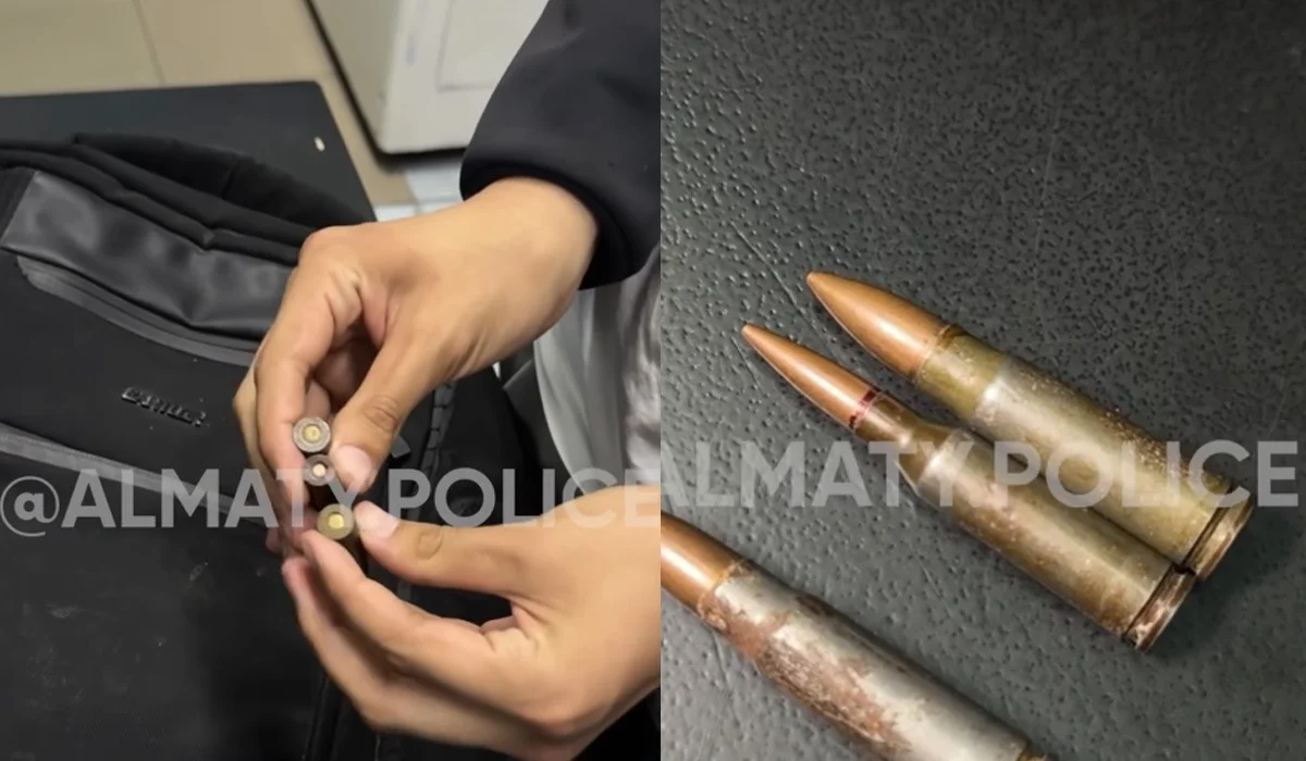 Алматы метросында полиция жасөспірімнің сөмкесінен Калашников автоматының оғын тауып алды