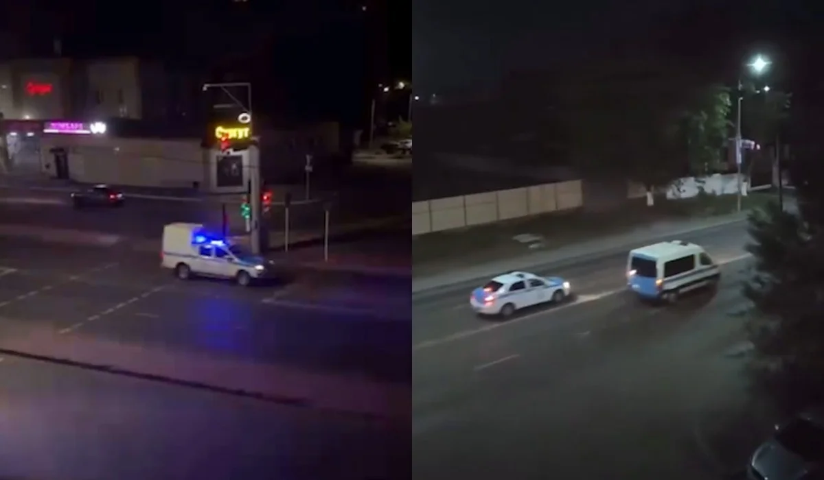 Павлодарда дүкен тонап, патруль көлігін айдап қашқан мас адам апатқа ұшырады (ВИДЕО)
