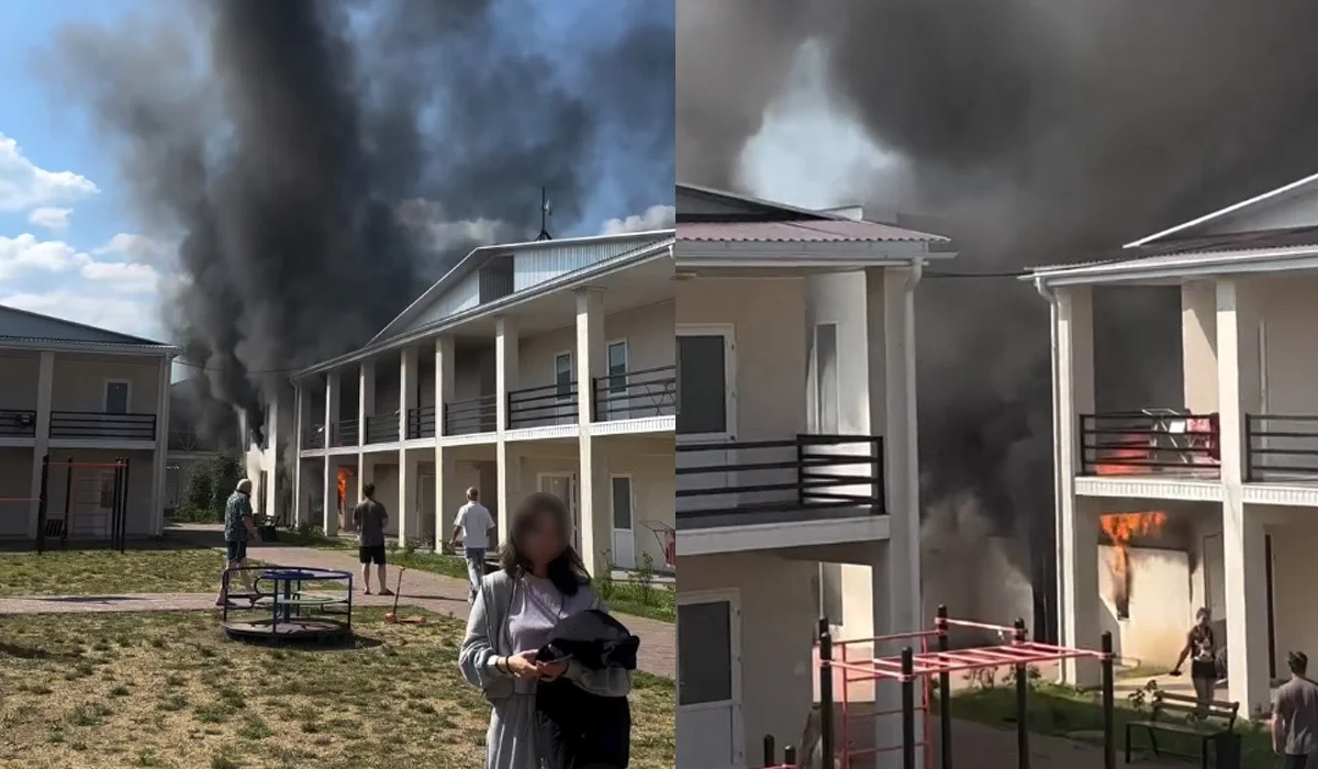 Бурабайдағы қонақүйлердің бірінен өрт шықты (ВИДЕО)