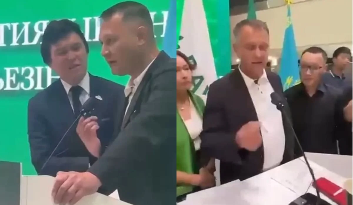 «Байтақ» съезінде жанжал шықты: Азаматхан Әміртайға сенімсіздік білдіру ұсынылды (ВИДЕО)