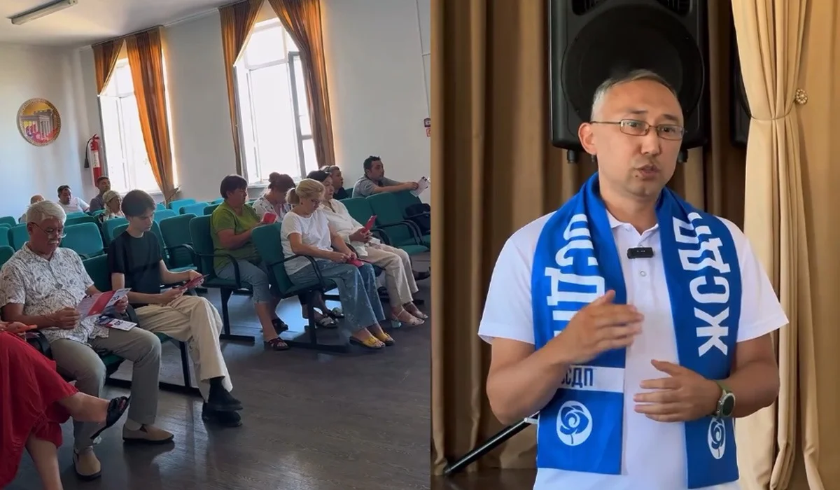 ЖСДП кандидаты Тараздағы ұстаздармен білім беру және әлеуметтік мәселелерді талқылады