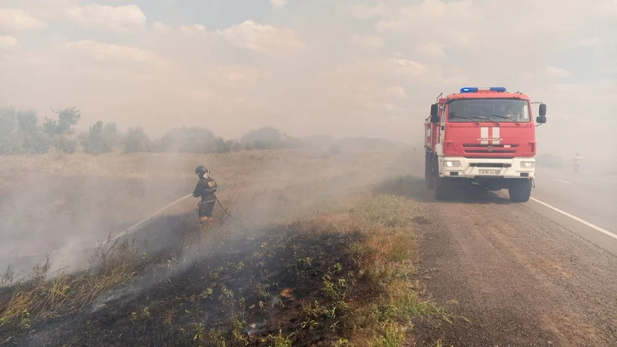 Ақмола облысында бір тәулік ішінде 98 гектардан астам алаңды шарпыған шөп өрті сөндірілді